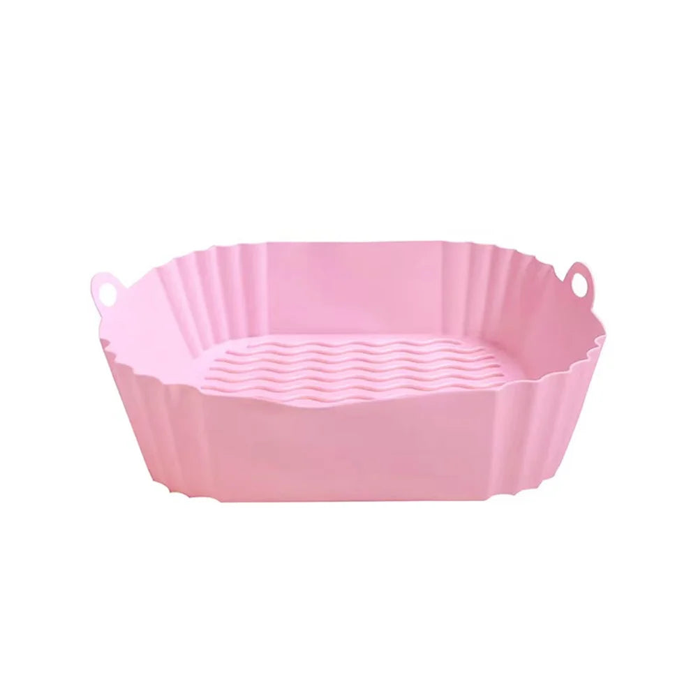 Revestimientos de silicona reutilizables cuadrados para freidoras de aire, reemplazo del papel pergamino, accesorios fáciles de limpiar