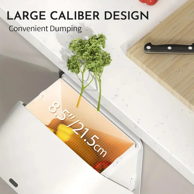 Wall Mounted Smart Sensor Trash Can with Lid for Kitchen Cabinet & Under Sink Storage