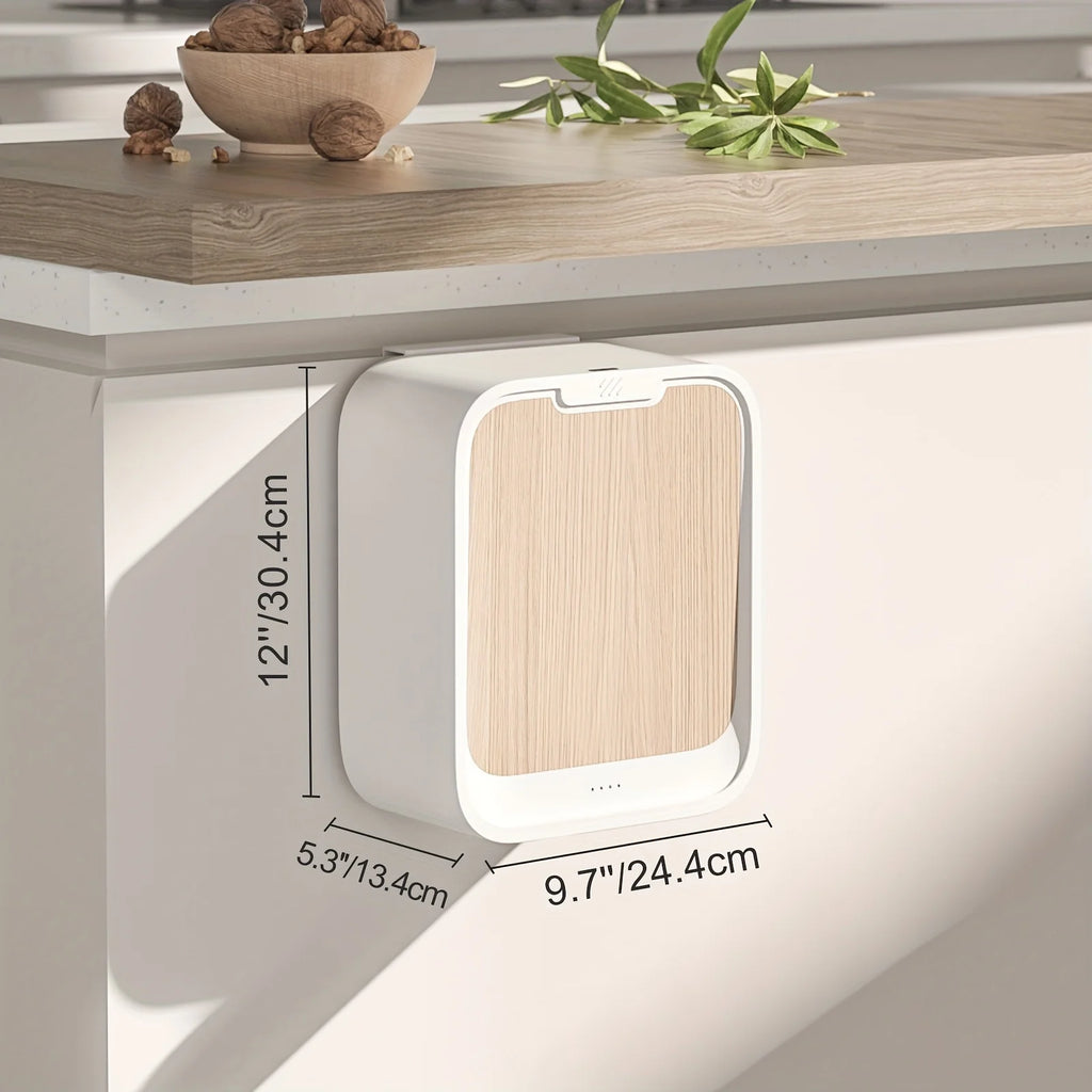Wall Mounted Smart Sensor Trash Can with Lid for Kitchen Cabinet & Under Sink Storage