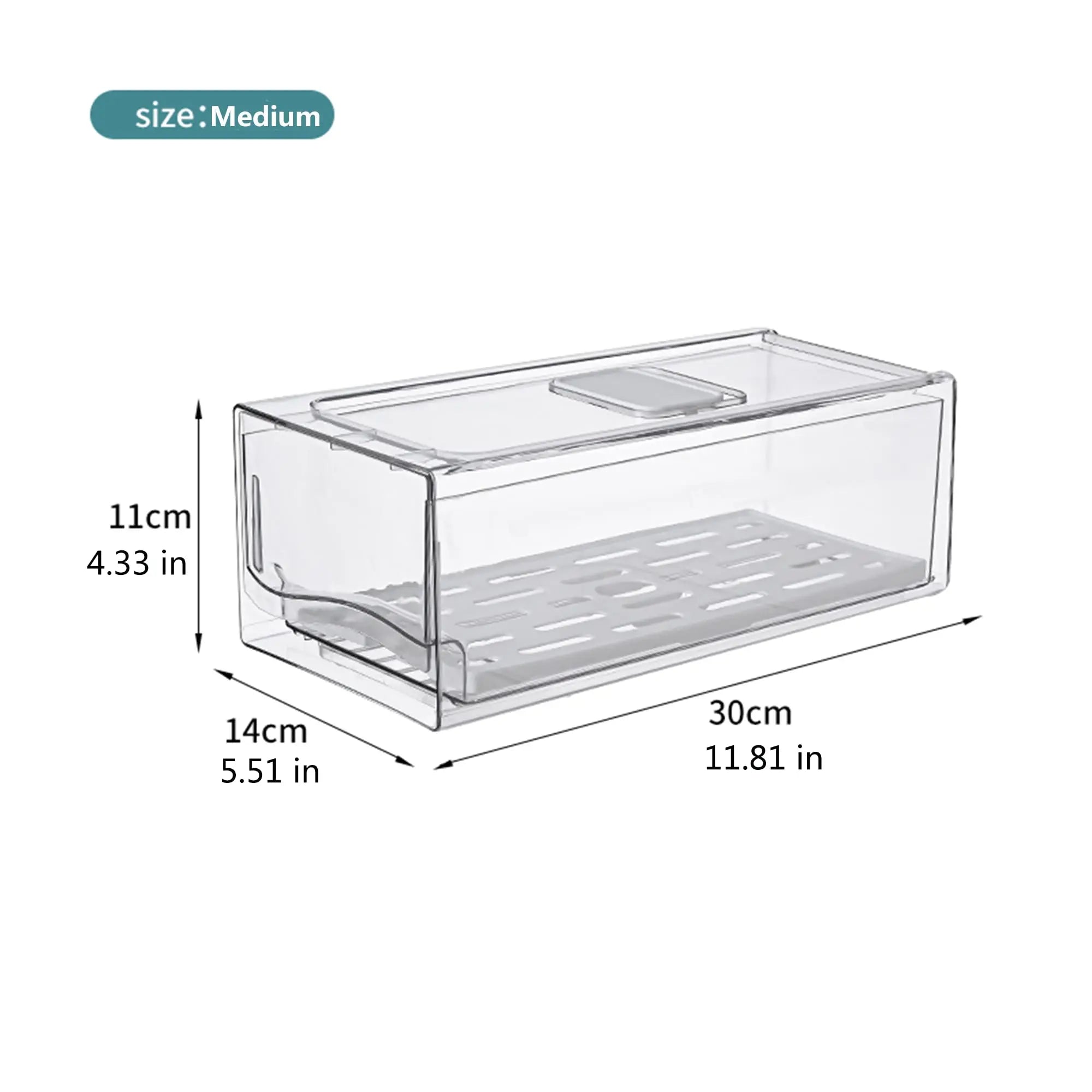 Stackable Refrigerator Organizer Bins with Drain Tray – BPA-Free Food Storage Containers