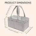 Portable Baby Diaper Caddy Organizer – Soft Corduroy Nursery Storage Basket with Handle, Multi-Pocket Baby Essentials & Toy Organizer