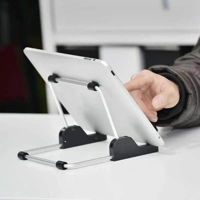 Universal Foldable Tablet Stand – Adjustable Aluminum Holder for iPad & Tablets