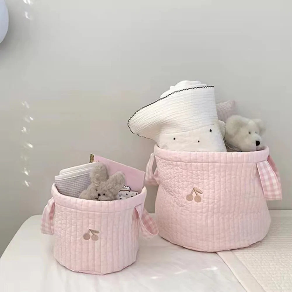 Cesta organizadora de pañales y ropa sucia para bebés, cubo de almacenamiento portátil para juguetes y artículos esenciales infantiles