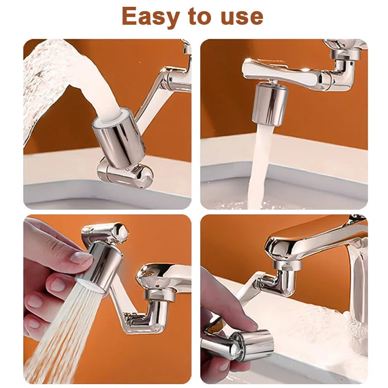 1080° Rotatable Faucet Sprayer Head with Dual Spray Modes for Kitchen & Bathroom Sink