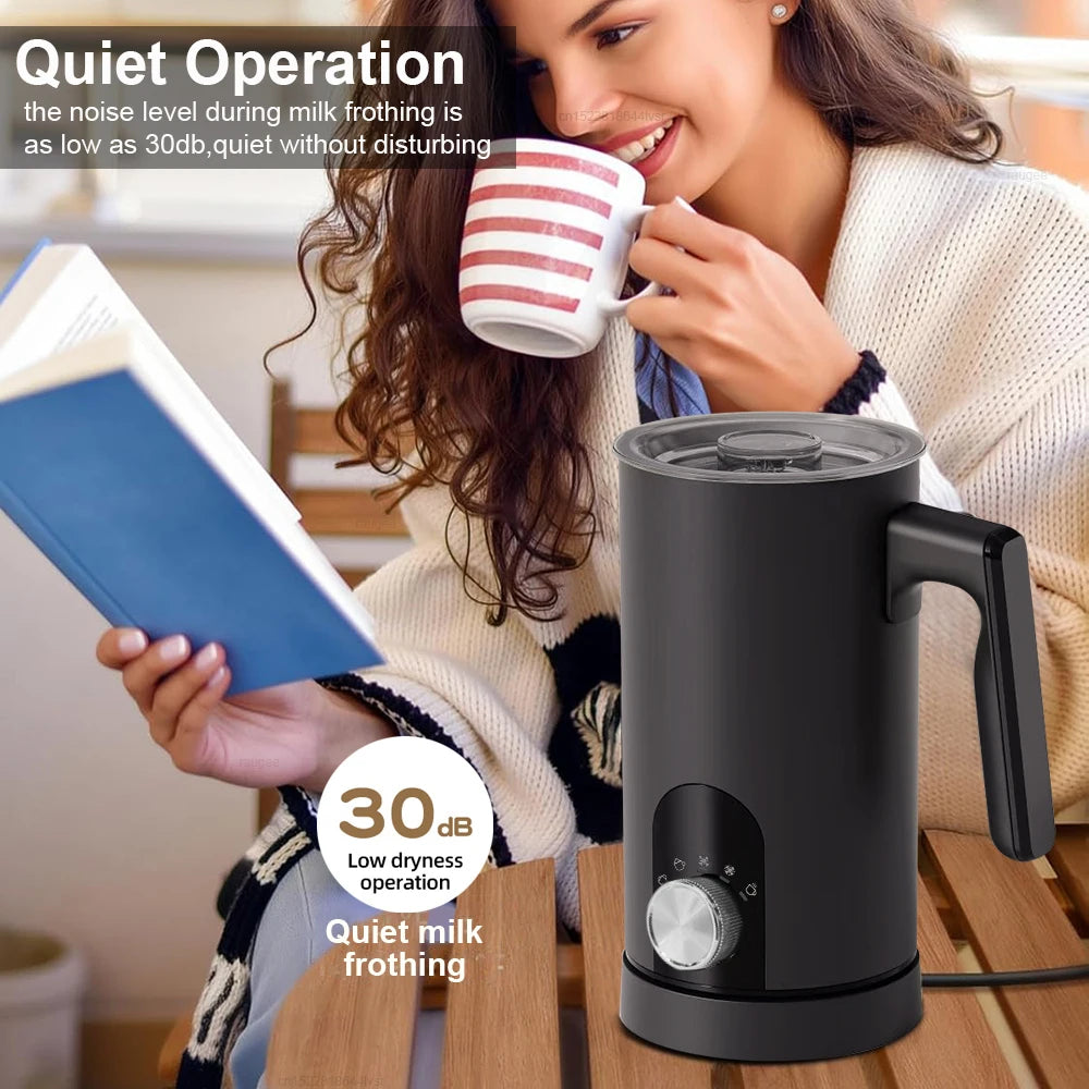 5-in-1 Electric Milk Frother & Milk Warmer for Hot & Cold Foam