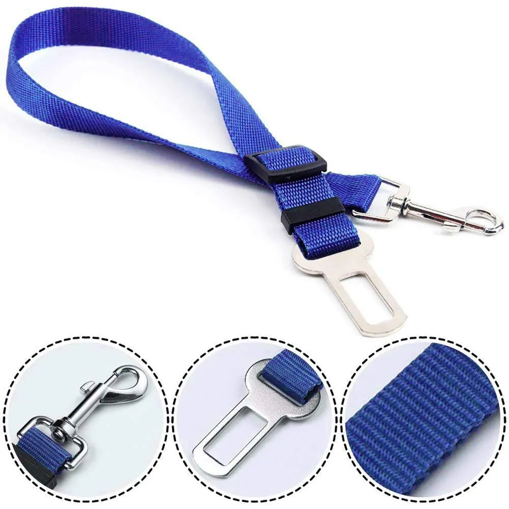 Pet Car Safety Harness – Adjustable Dog & Cat Seat Belt Strap for Secure Travel, Driving & Vehicle Protection