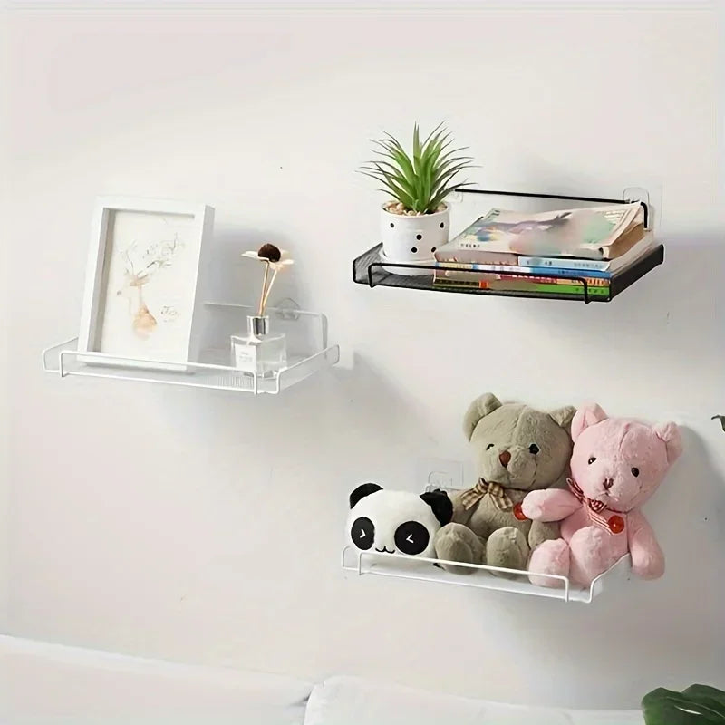 Wall-Mounted Router Shelf – No-Drill Stainless Steel Organizer for WiFi Router, TV Box & Cable Management