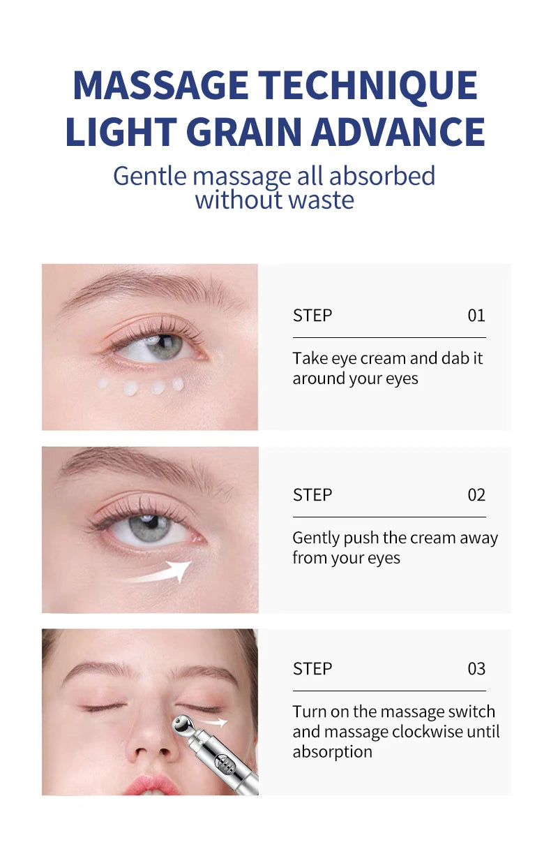 Electric Massage Eye Cream – Hyaluronic Acid Firming & Anti-Aging