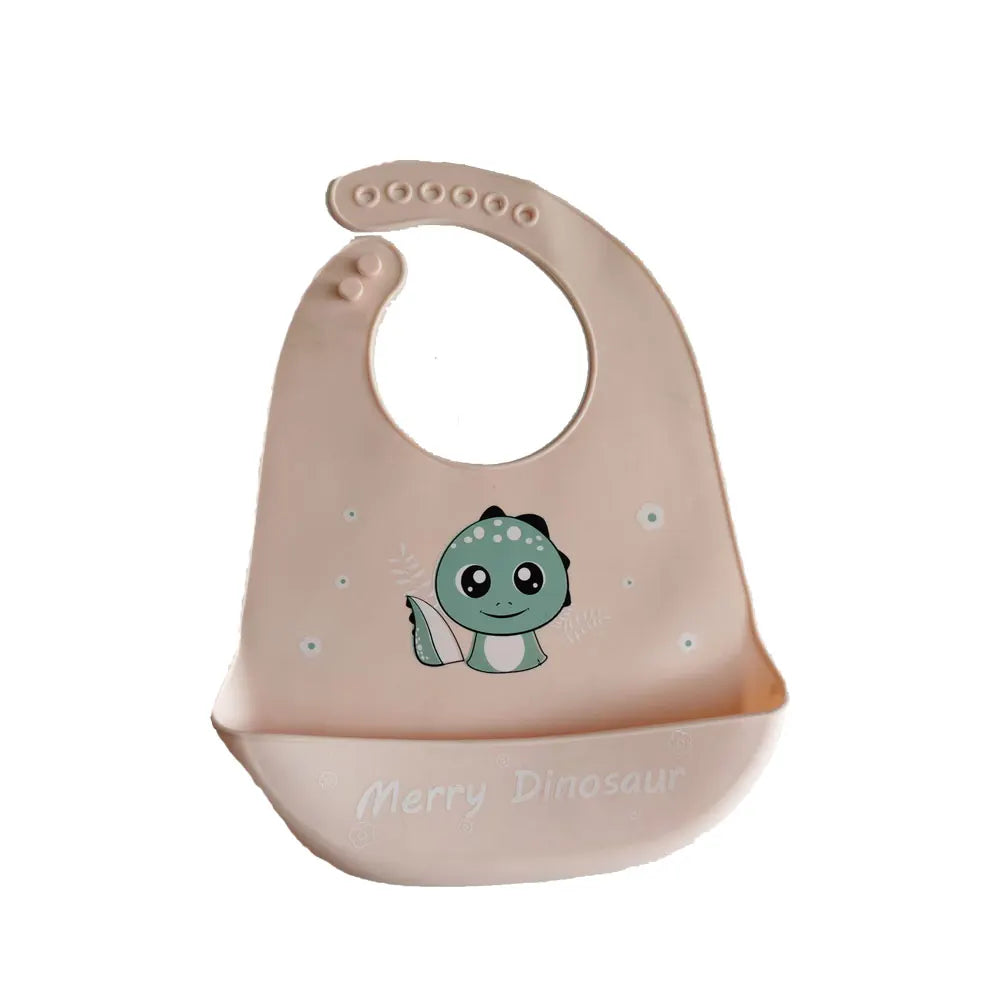 Baberos de silicona para niños y niñas para bebés y niños pequeños, babero de alimentación suave impermeable ajustable con recolector de alimentos grande, sin BPA