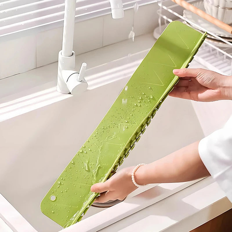 Silicone Sink Splash Guard with Suction Cups for Kitchen & Bathroom Countertop Protection