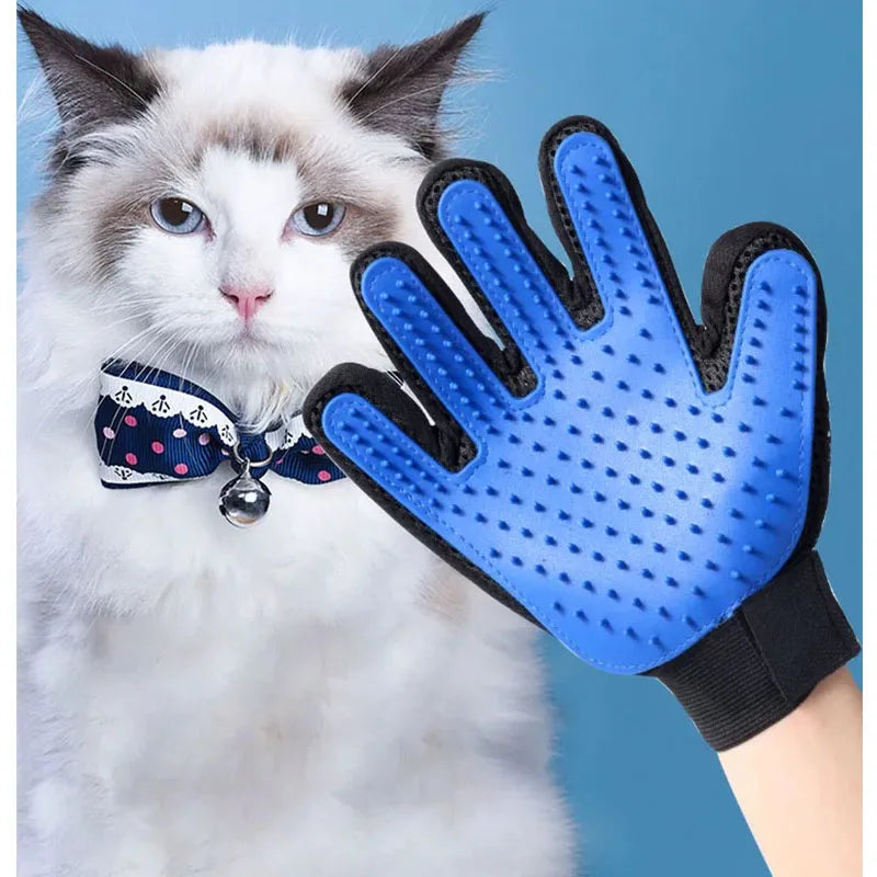 Guante quitapelos para mascotas, peine, guante de limpieza para perros y gatos, para deshedding, cepillo de masaje, suministros para animales, accesorios para gatos