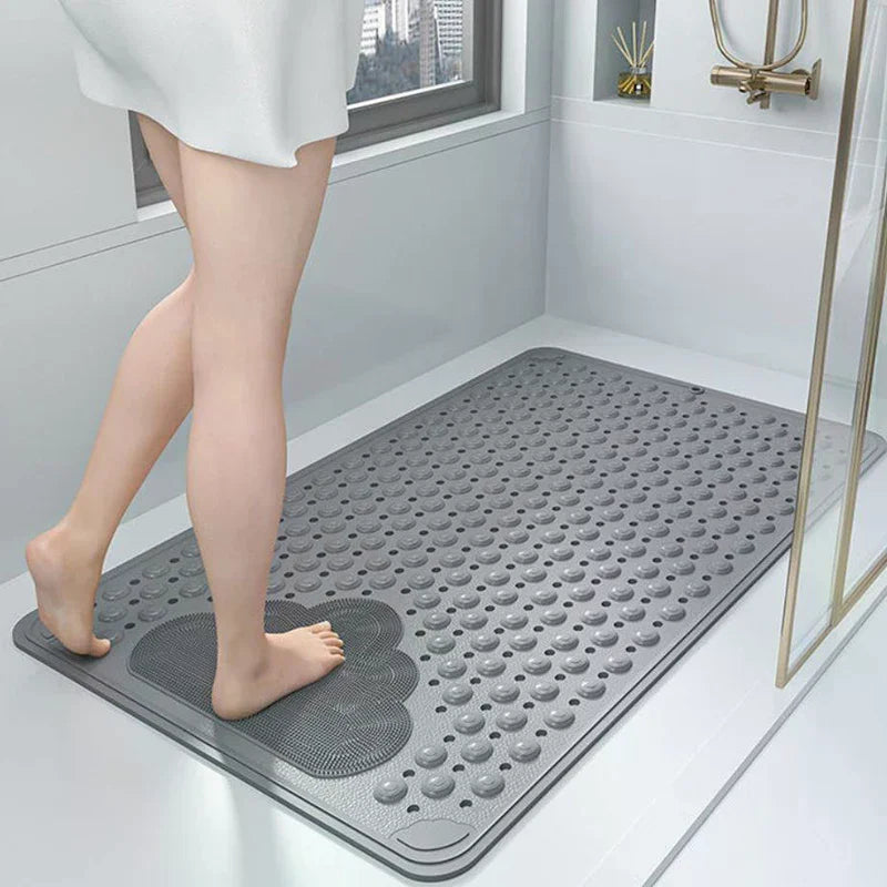 Non-Slip PVC Bath Mat – 34 × 68 cm Shower Safety Mat with Suction Cups & Massage Texture for Bathtub and Bathroom