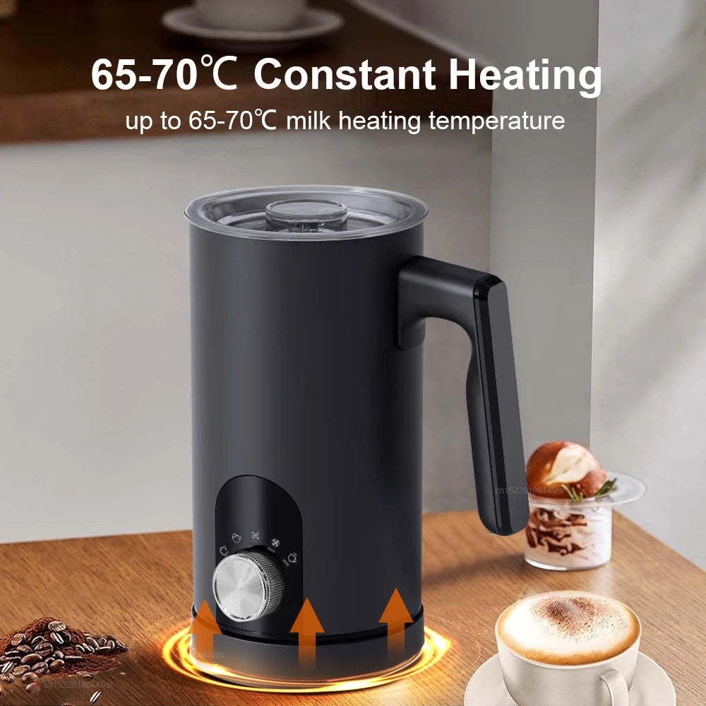 5-in-1 Electric Milk Frother & Milk Warmer for Hot & Cold Foam