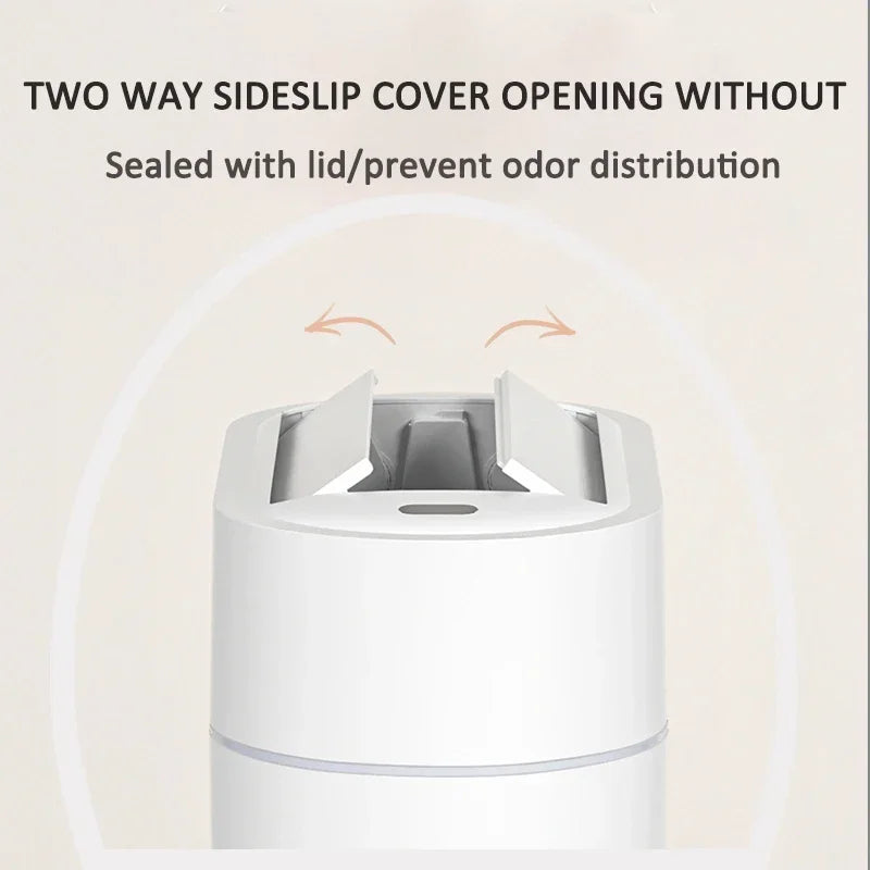 Cubo de Basura con Sensor Automático de 7/9L, Cubo de Basura de Doble Vía, Papelera Eléctrica para Cocina con Tapa, Montaje en Pared de Inodoro, Bote de Basura Estrecho