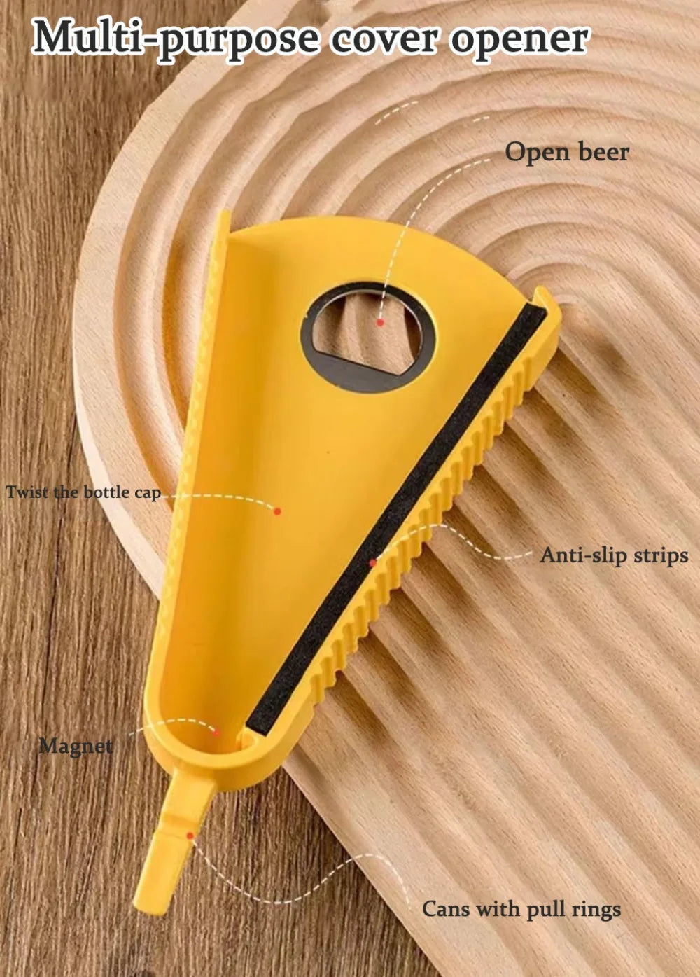 5-in-1 Multifunctional Can & Bottle Opener Tool for Jars, Caps and Kitchen Use