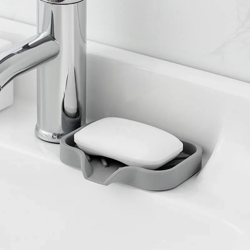 Silicone Sink Organizer Tray with Drain – Soap, Sponge & Brush Holder