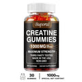 Creatine Monohydrate Gummies for Adults – Strawberry Flavor Supplement for Muscle Strength, Workout Performance & Recovery Support