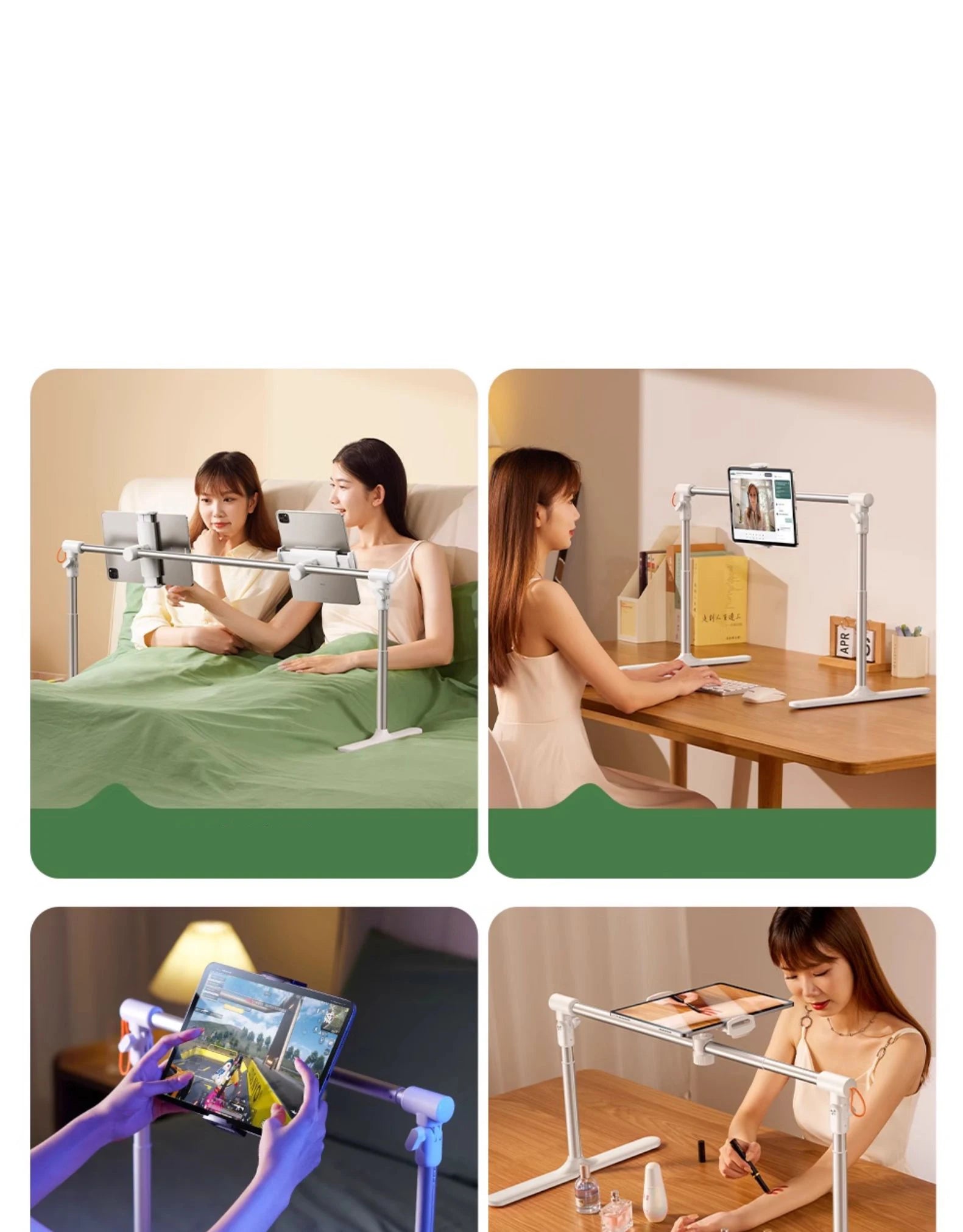Adjustable Aluminum Tablet & Phone Stand – Foldable Desktop Holder for iPad, Tablets & Smartphones