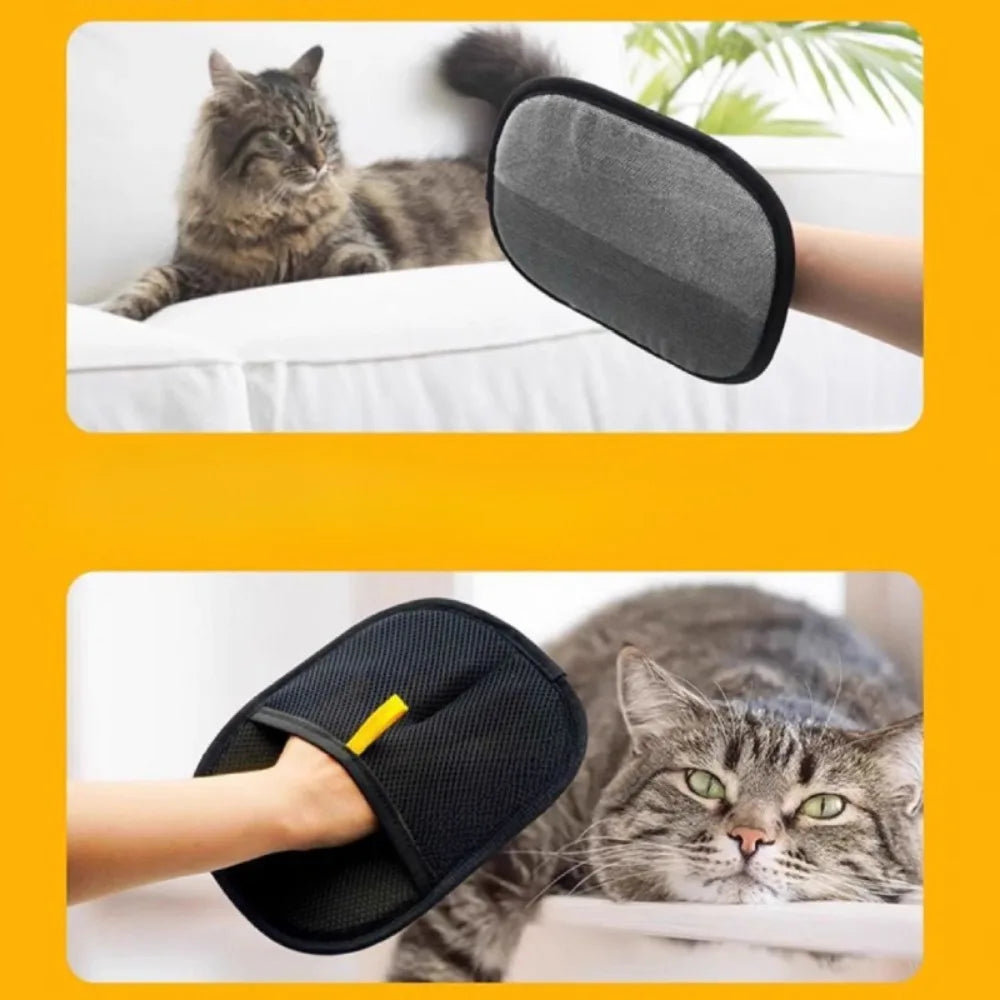 Guantes de aseo para mascotas, cepillo quitapelos, guante de limpieza para gatitos, eliminador de pelo de perro y gato de sofás, alfombras, ropa, accesorios para mascotas