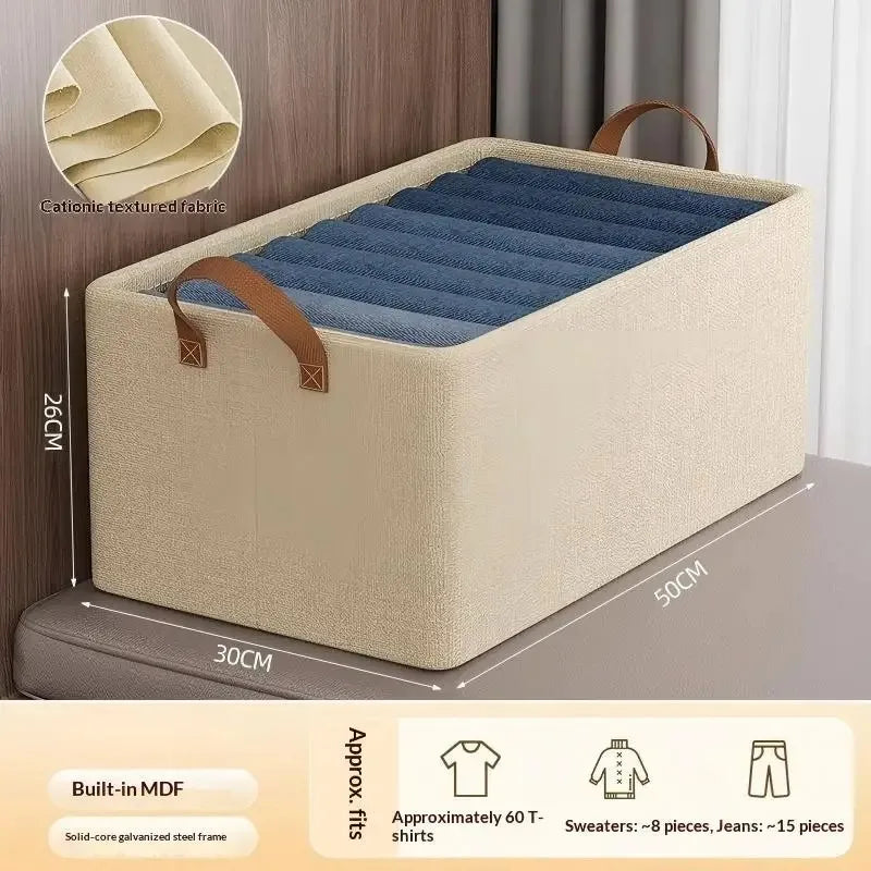 Caja Organizadora de Tela Plegable para el Hogar, Organizador de Armario para Ropa y Pantalones, Solución de Almacenamiento por Capas