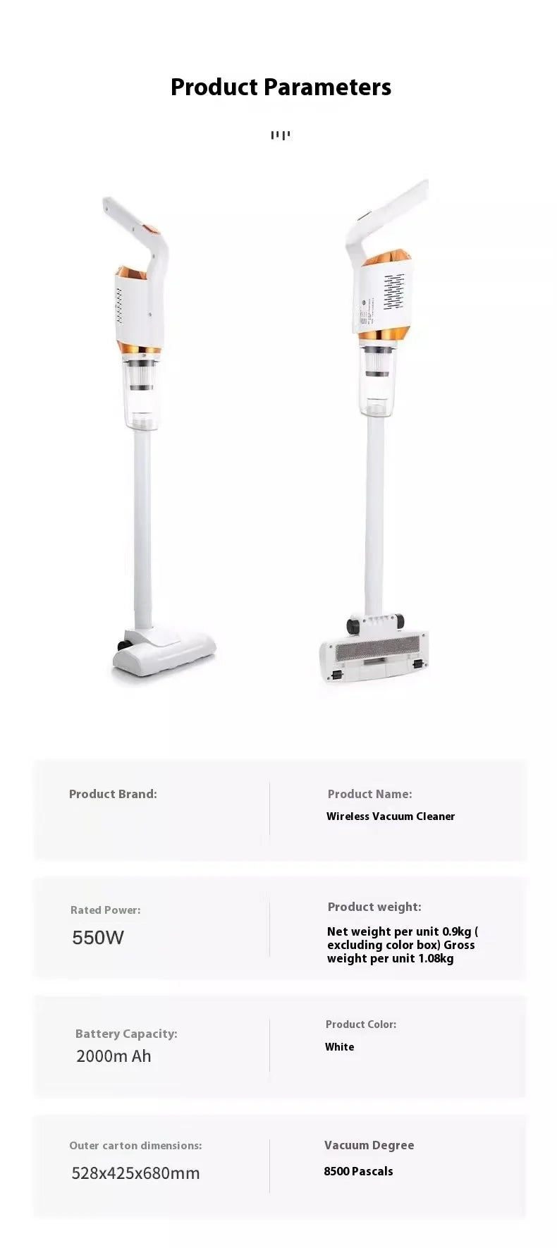 Rechargeable portable vacuum cleaner for home and car