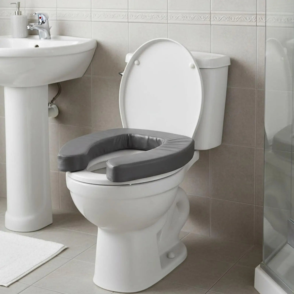 Raised Toilet Seat Cushion – Thick Waterproof U-Shaped Toilet Seat Riser with High-Density Foam for Seniors, Disabled & Post-Surgery Recovery