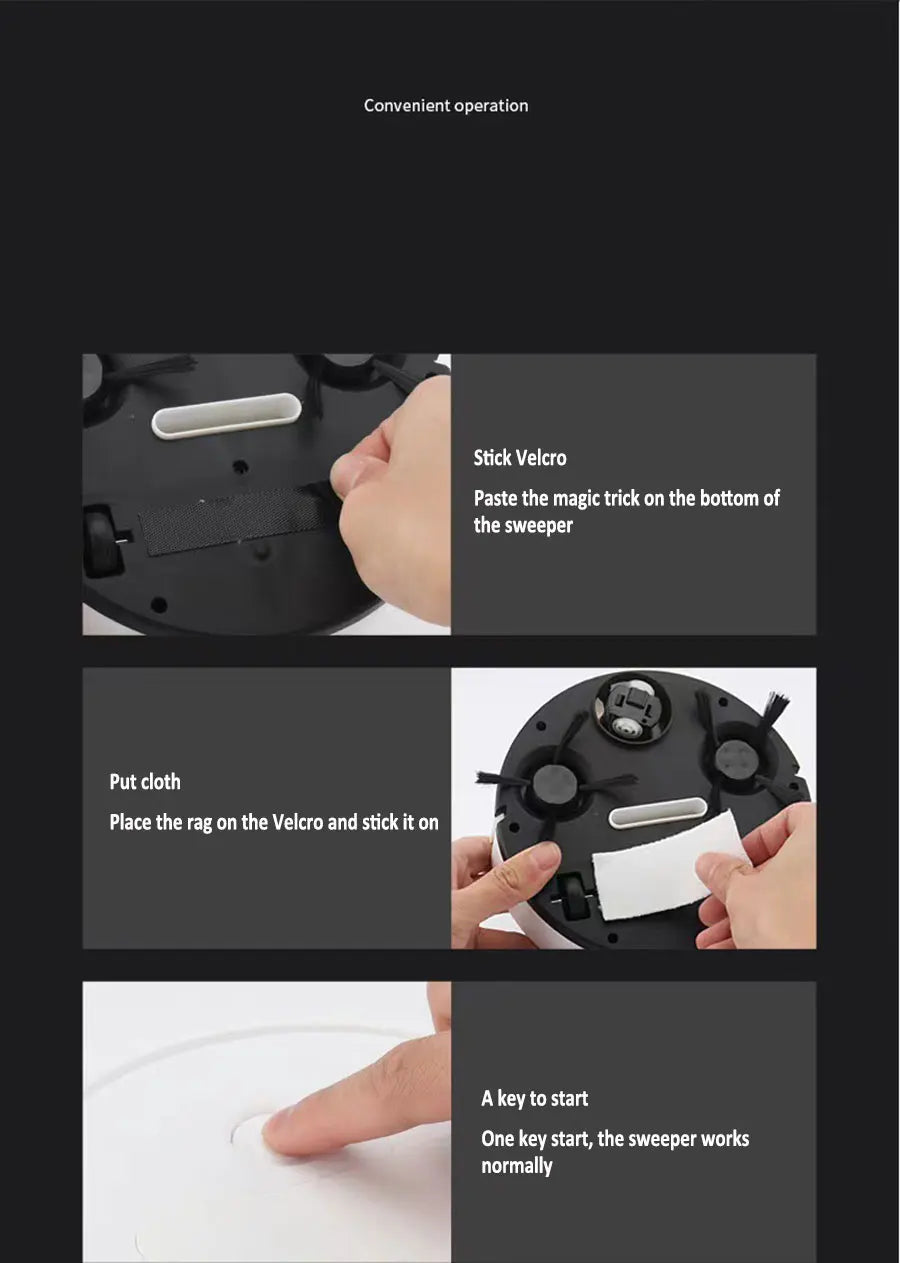Mini Robot Vacuum Cleaner 3-in-1