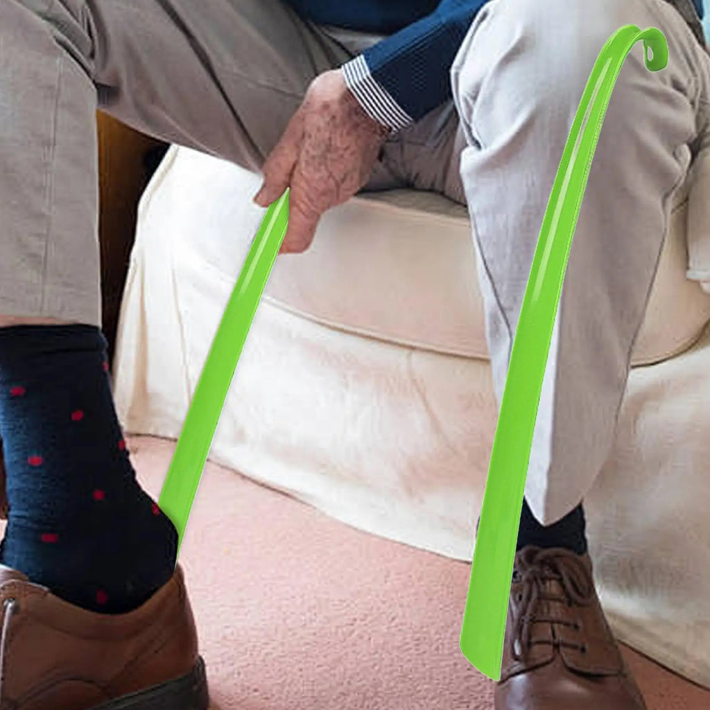 Long Handle Shoe Horn with Grip – 16.7" Easy Shoe Helper for Seniors, Boots, Sneakers & Everyday Footwear