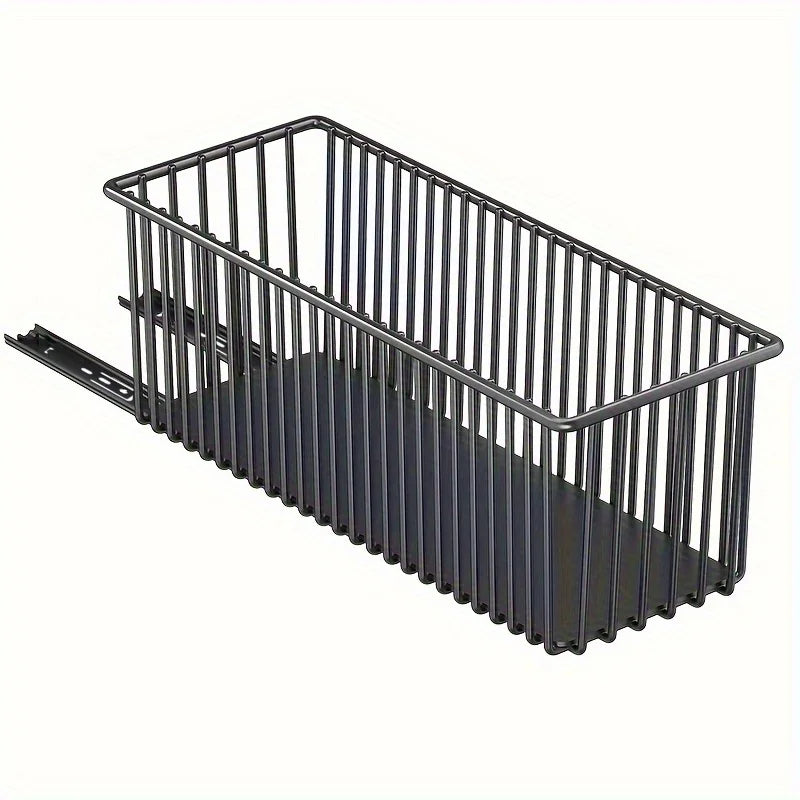 Cesta organizadora extraíble para gabinete, caja de almacenamiento con cajón deslizante debajo del fregadero, estante deslizante para aparador de cocina