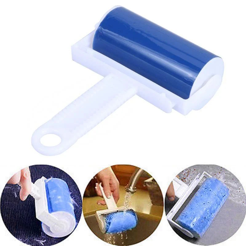 Reusable Pet Hair Lint Roller – Washable Dust Cleaner for Clothes, Carpets, Bedding & Household Surfaces