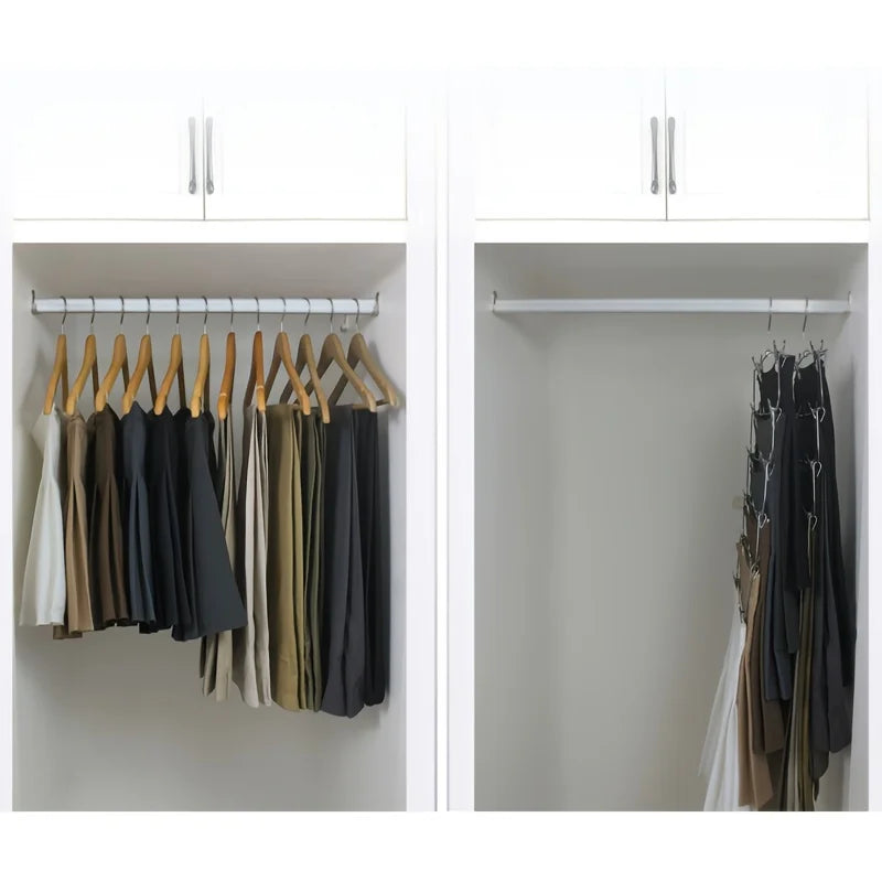 6-Tier Skirt & Pants Hanger with Adjustable Clips