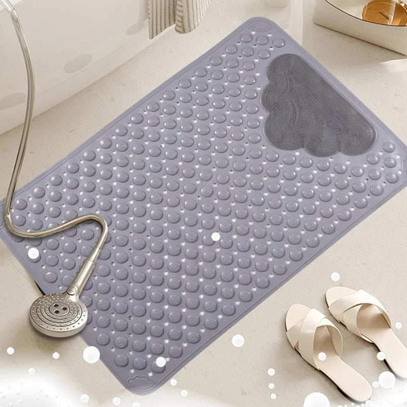 Non-Slip PVC Bath Mat – 34 × 68 cm Shower Safety Mat with Suction Cups & Massage Texture for Bathtub and Bathroom