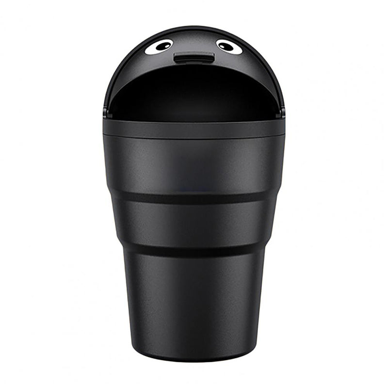 Cubo de basura universal para coche, organizador de almacenamiento de coche con tapa oscilante, mini cubo de basura hermético para vehículo