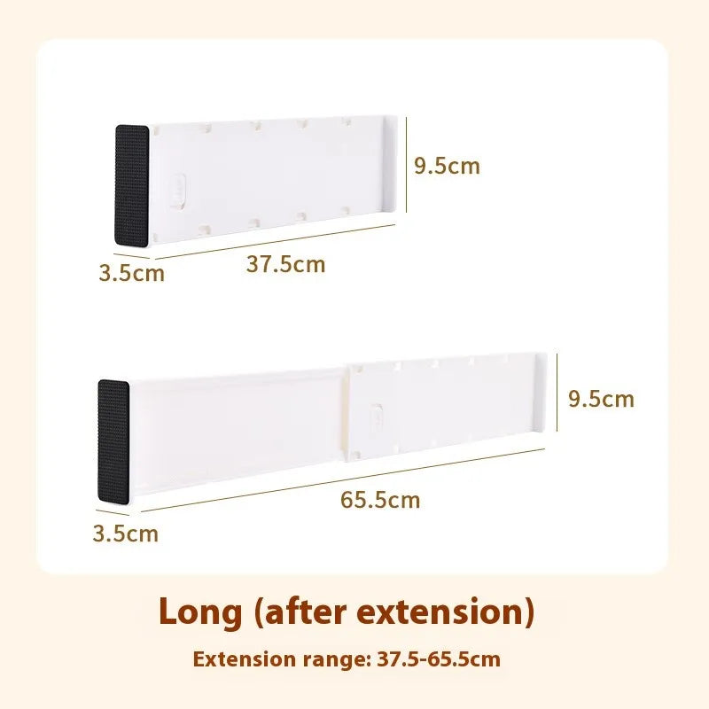 Adjustable Drawer Divider Organizer – Expandable PP Storage Partition for Clothes, Socks, Underwear, Kitchenware & Cosmetics