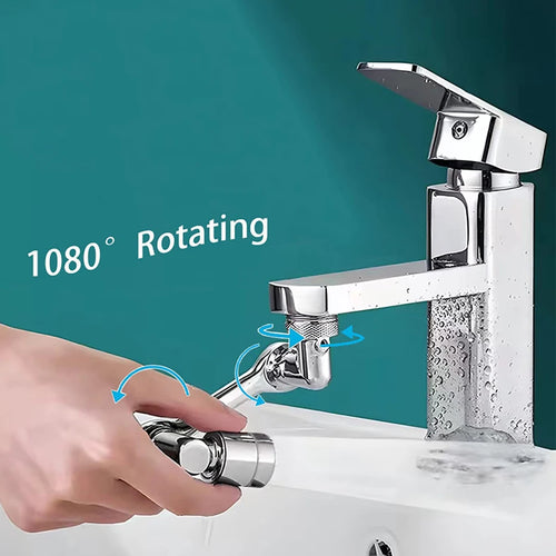 1080° Rotatable Faucet Sprayer Head with Dual Spray Modes for Kitchen & Bathroom Sink