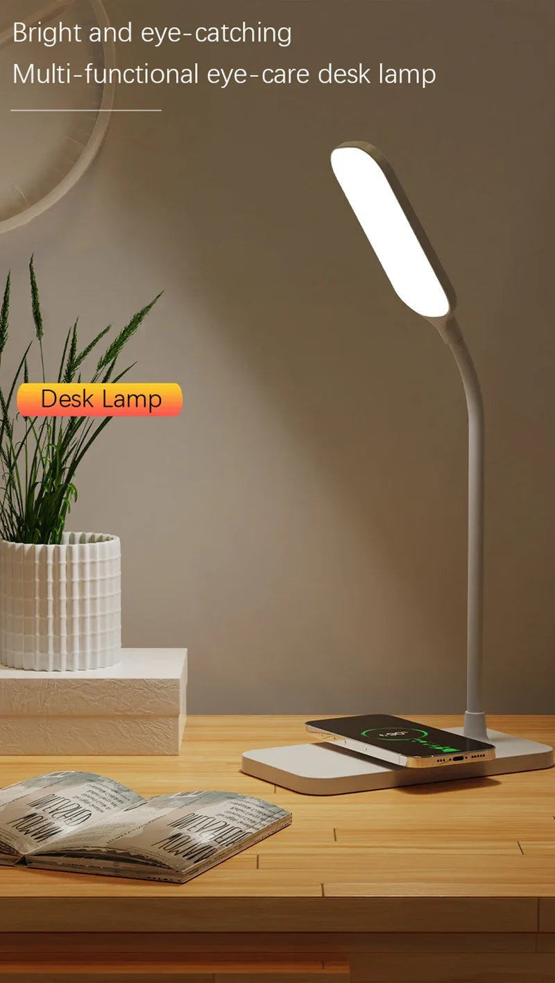 LED Desk Lamp with Wireless Charger & USB Charging Port – Touch Control