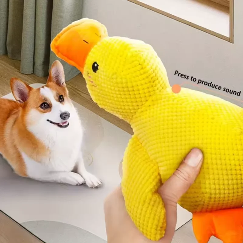 Duck Plush Dog Toy – Soft Squeaky Chew Toy for Dogs & Puppies
