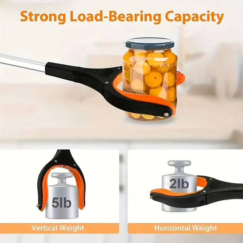 Foldable Reacher Grabber Tool – 360° Rotating Jaw with Magnetic Tip, Lightweight Pick-Up Tool for Seniors, Home & Outdoor Use