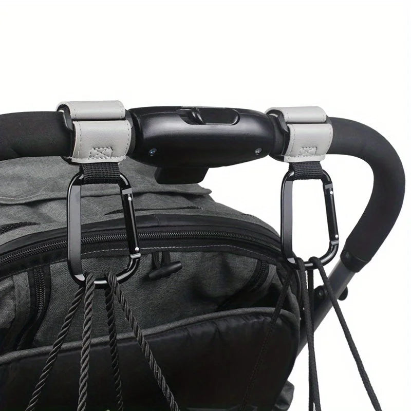 Universal Stroller Hooks – Heavy Duty Organizer Clips for Diaper Bags, Shopping Bags, Car Seats & Baby Strollers