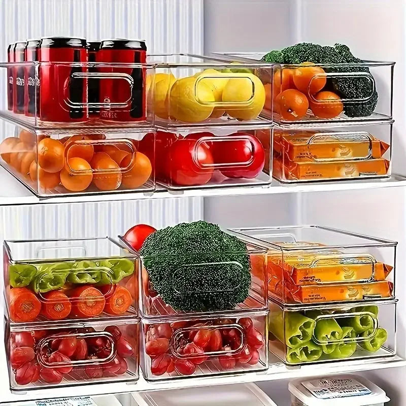Stackable Refrigerator Storage Container with Handles