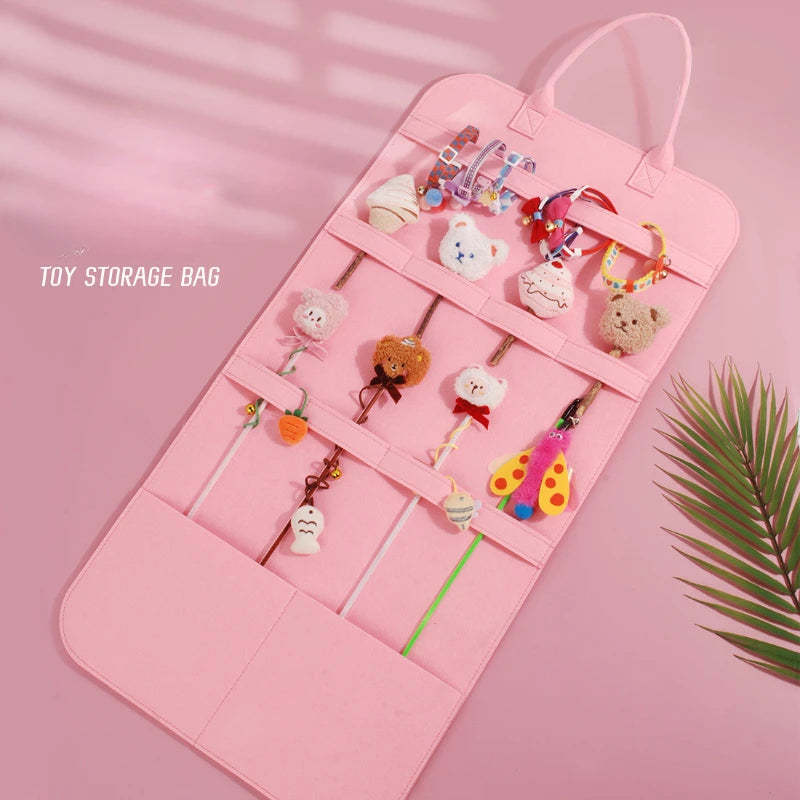 Bolsa de almacenamiento para mascotas, juguetes para gatos, juguetes para gatos, juguetes interactivos para gatos, organizador de juguetes para mascotas, productos para mascotas.