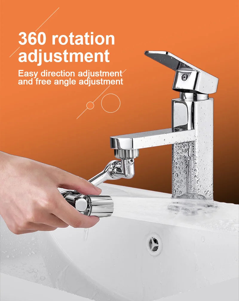 1080° Rotatable Faucet Sprayer Head with Dual Spray Modes for Kitchen & Bathroom Sink