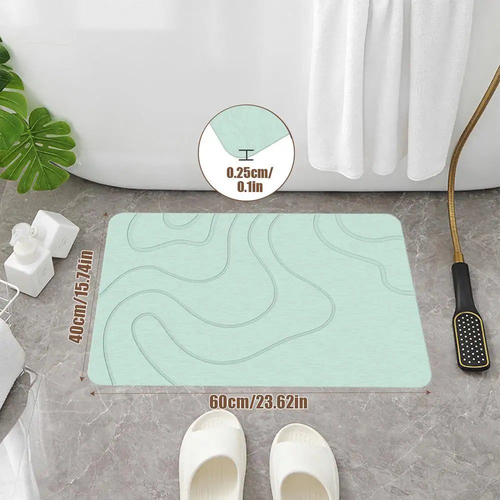 Alfombra de baño antideslizante con fuertes ventosas para ducha, bañera, suelo, suave, cómoda, de secado rápido