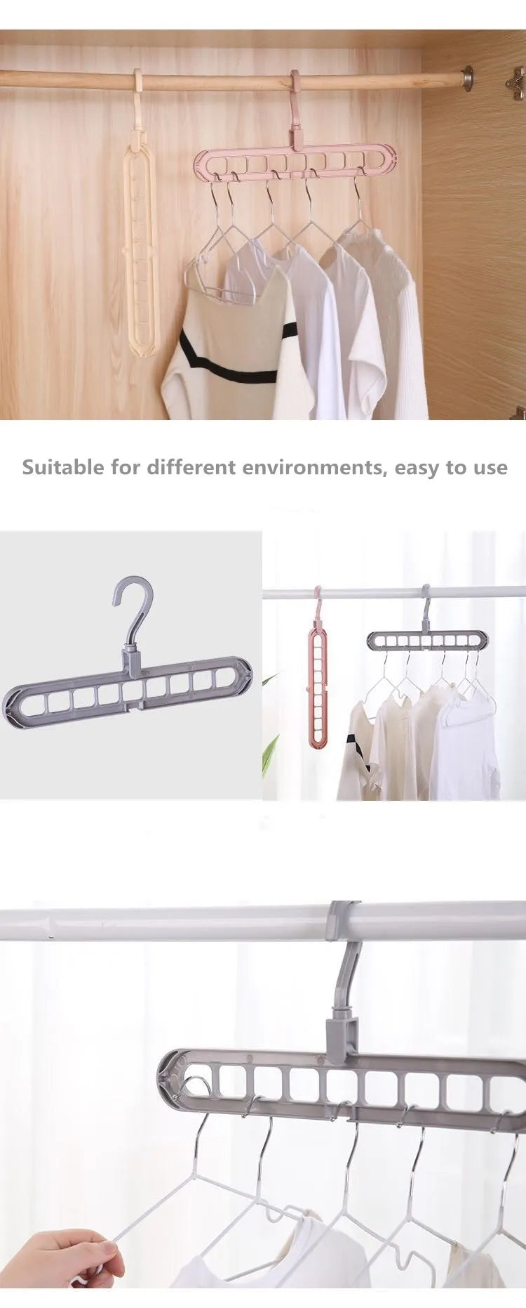 Space-Saving Multi-Port Clothes Hanger Organizer