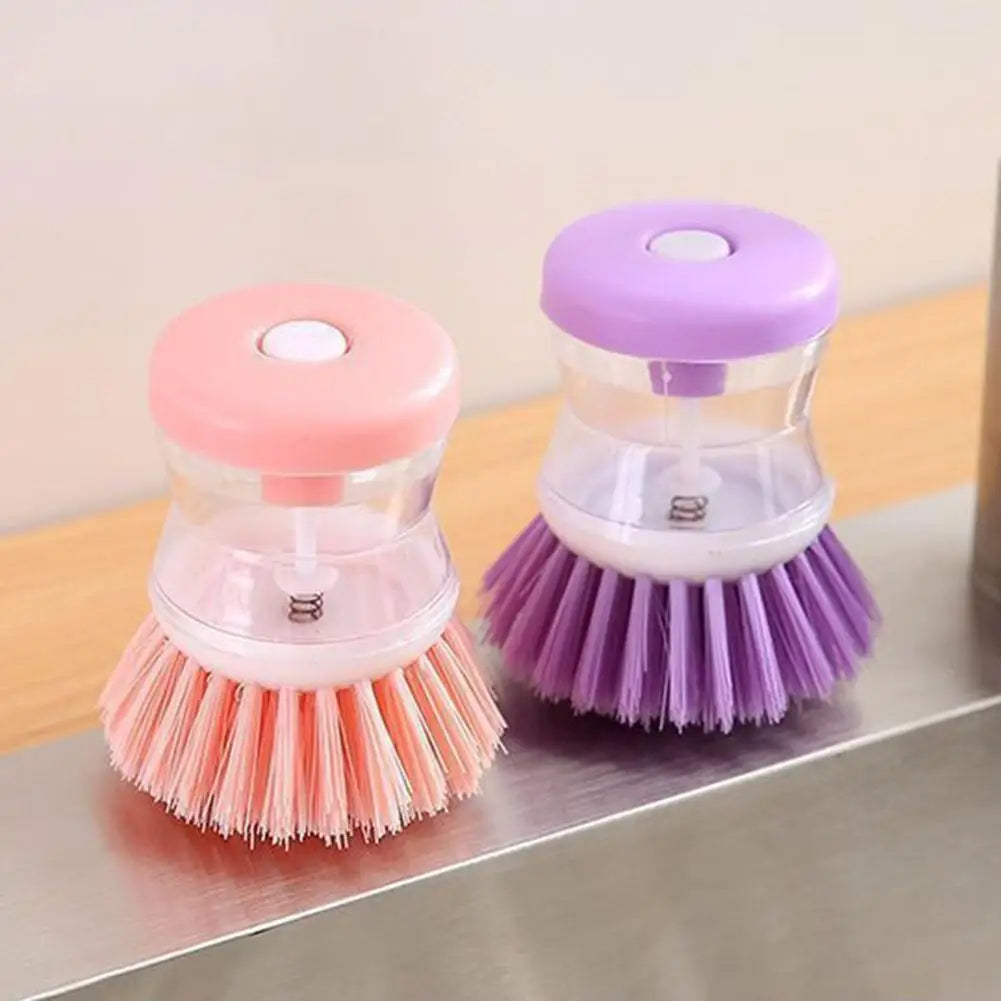 Cepillo de limpieza de cocina para lavar ollas, fregadero, diseño de astronauta, con dispensador automático de jabón líquido, accesorios de limpieza para el hogar