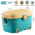Kids Toy Storage Box with Wheels – Large Dustproof Organizer Bin for Toys, Clothes, Books & Building Blocks