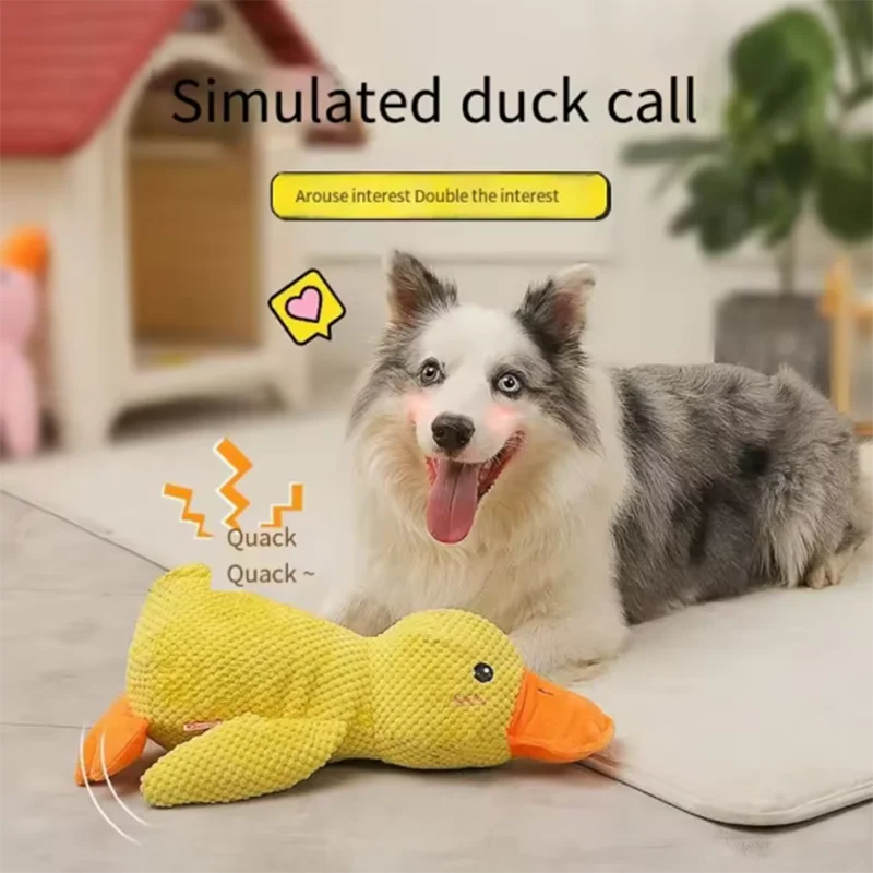 Duck Plush Dog Toy – Soft Squeaky Chew Toy for Dogs & Puppies