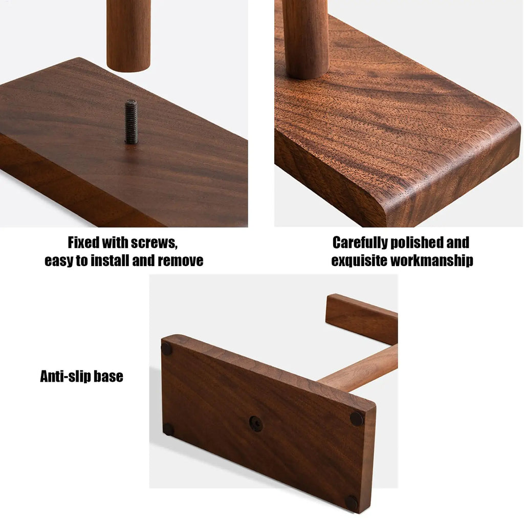 Wooden Headphone Stand Walnut Headphone Rack Rustic Desktop HeElegant Walnut Wood Headphone Stand – Rustic Desktop Organizer for Gaming & Music Headsetsadphone Hanger Universal Headphone Holder for Most Music Game