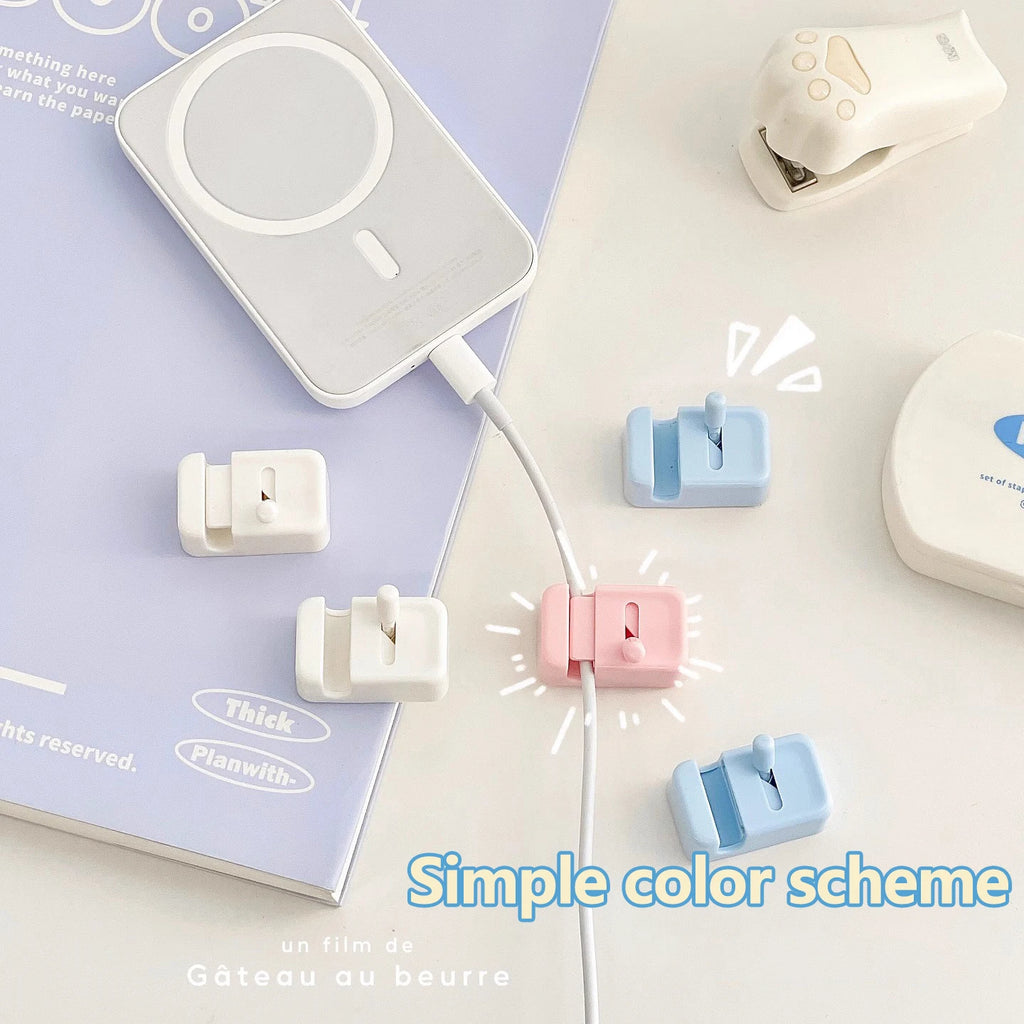 Desk Cable Management Clip – No-Drill Cord Organizer for Charging & Data Cables