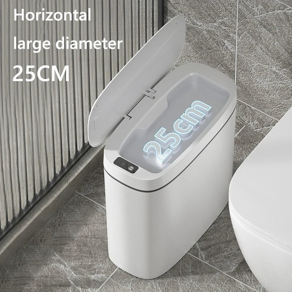 14L Smart Sensor Trash Can with Lid | Touchless Automatic Waste Bin for Kitchen & Bathroom
